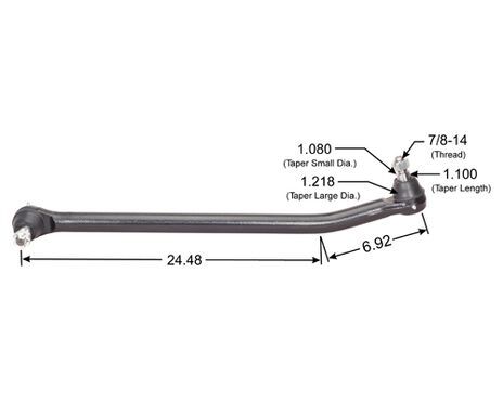 Steering Drag Link Fits Kenworth 31.40"