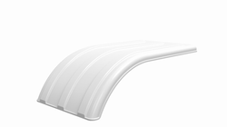 Minimizer White Half Fender Plastic Designed to fit 22.5” or 24.5” dual tires ( Each )