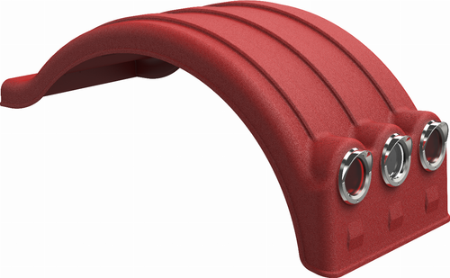 Minimizer Red W/ Lightbox The Texas Double Single Fender Axle Plastic 22.5" / 24.5" (EACH )