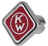 Old Logo Square Knob Metallic Red Fits Kenworth