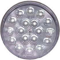 4" Round Amber Clear Lens Turn Tail Light Led Maxxima