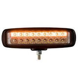 Trux Accessories TLED-U101 Universal Dual Rectangular High Powered LED Work Lamp (18 Diodes) - 1320 Lumens (Amber/White)