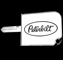 Rectangular Big Key Cover PB Oval Logo White