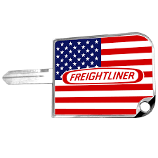 Rectangular Big Key Cover FL US Flag Red/Chrome