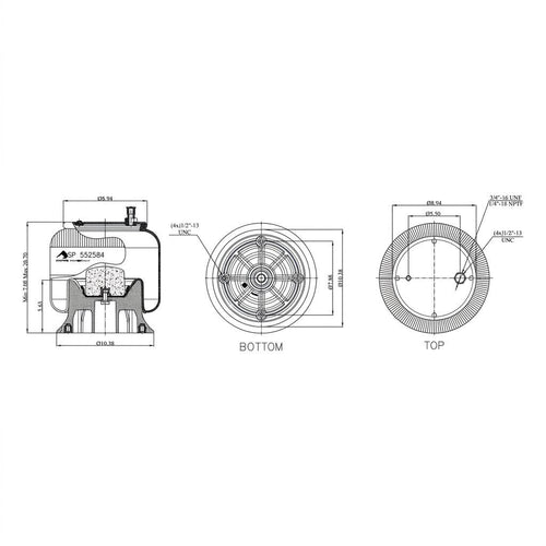 Air Spring Rolling Lobe Trailer