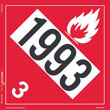 10.75″ x 10.75″ Flammable 1993 Placard Decal