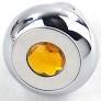 Chrome Alum. Dashboard Knob W. Amber Jewel