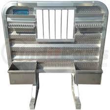 Merritt 68 X 70 Inch  Aluminum Cab Rack W/ Jail Bar Window Locking Chain Hangers