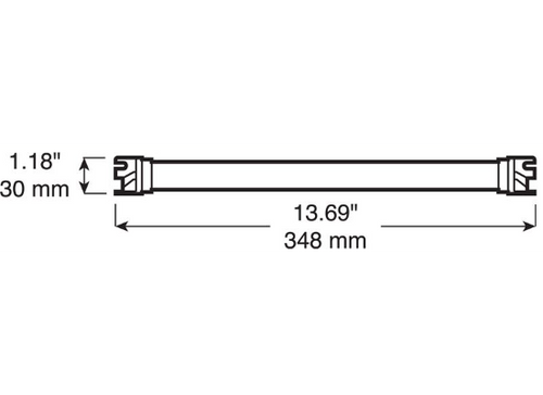 Peterson 12 inch Dome / Interior Cove Light; 12 inch long, stripped leads 12V-24V