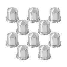 Pointed Chorme Plastic Nut Cover W/Flange, 13/16" - 1-9/16" (10 pack)