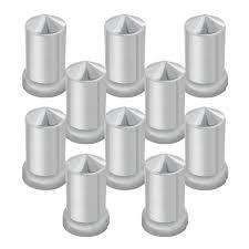 Pointed Chrome Plastic Push-On Lug Cover 1-1/16'' & 1-1/8'' (10 pcs)