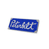 Peterbilt Rectangular Engraved Emblem Blue logo