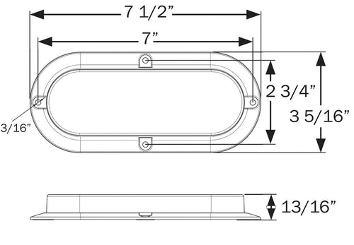 Smoke lens clear 6-LED back-up light, surface flange mount, hard wired (red=back-up, white=ground), 9.5-in. leads with two-pin PL-3 plug, 12V