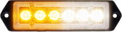 Clear lens white/yellow LED warning light, surface mount, 10-30V