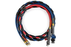 Tramec Sloan 3/8" Blue & Red Jumper Hose, 12', MAXXGrip Gladhands Hose Assembly Wrapped Set