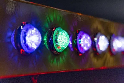 Mid Size Hero Watermelon Lo-Pro Jewel Light with Clear Lens and Green LEDs