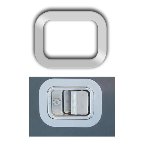 Door Latch Trim Blank Stainless Steel Fits Freightliner Century/Columbia/Classic/FLD ( Pair )