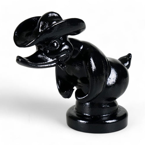 Cowboy Duck Black Ornament
