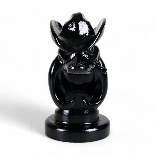 Cowboy Duck Black Ornament