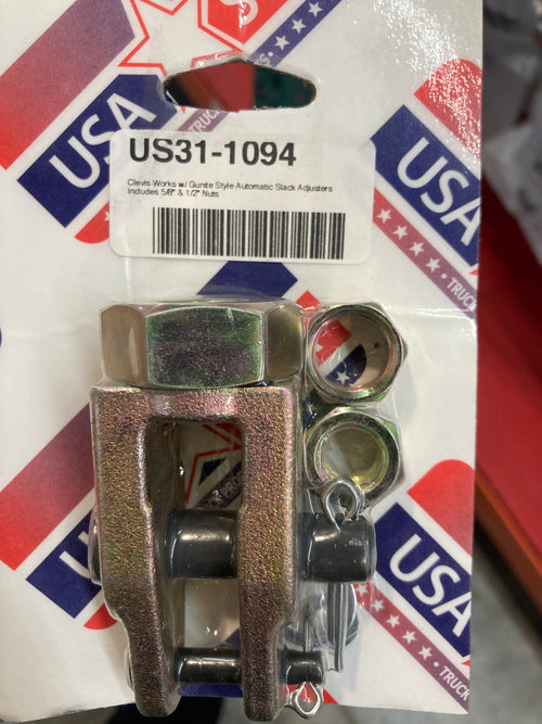 Clevis Works w/ Gunite Style Automatic Slack Adjusters
Includes 5/8" & 1/2" Nuts