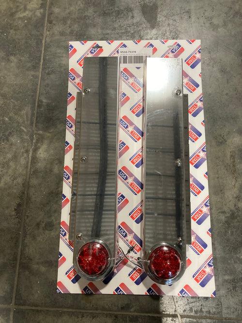 Air Filter Rear Kit Led fits Peterbilt 370 Series 2 = 3/5" Red/Red