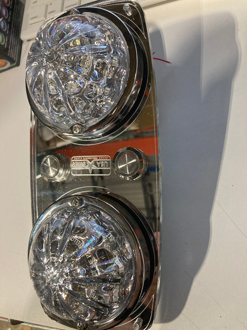 Blue/White Interior Sleeper Dome Light Plate Fits Kenworth T680