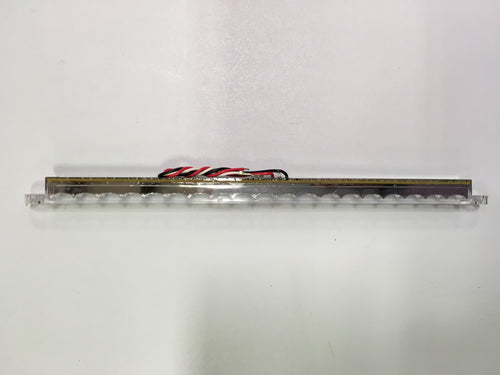 12" Flush Mount Amber/Clear Lens Light Bar - Side View 