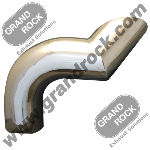 5" OD, 12"X 18" Longhorn Stack Chrome Left Side