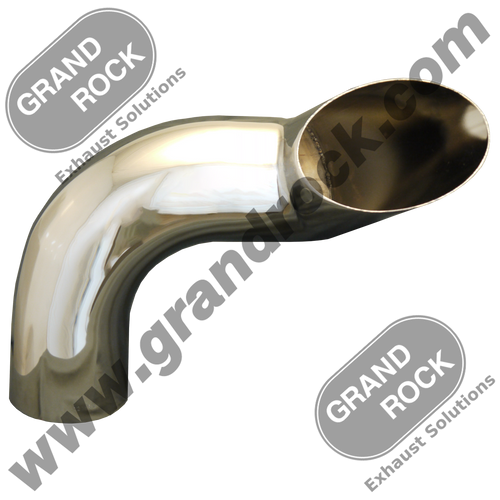 5" OD, 12"X 18" Longhorn Stack Chrome Right Side