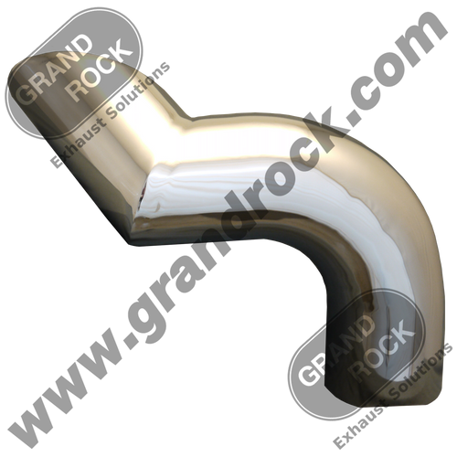 5" OD, 12"X 18" Longhorn Stack Chrome Right Side