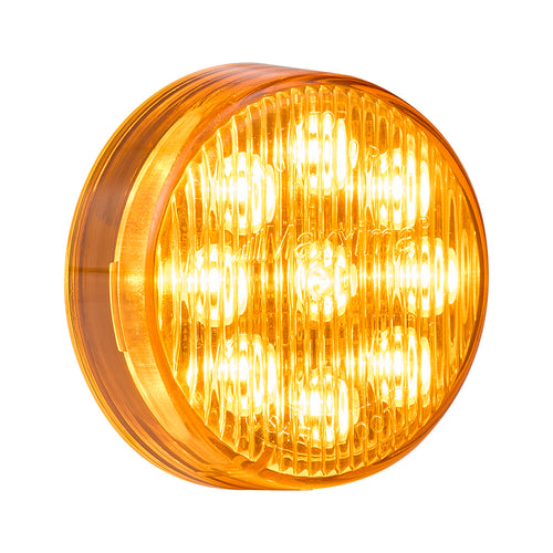 2" Round P2/P3 Clearance Marker Amber - 12/24VDC Dual Voltage