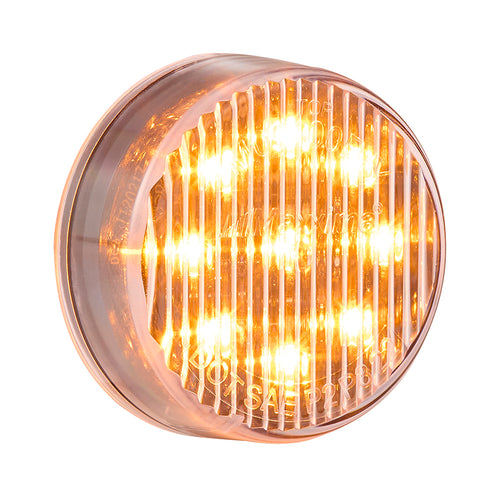 2" Round P2/P3 Clearance Marker Amber Clear Lens
