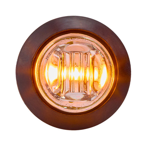 3/4" Round P2 Clearance Marker Amber Clear Lens