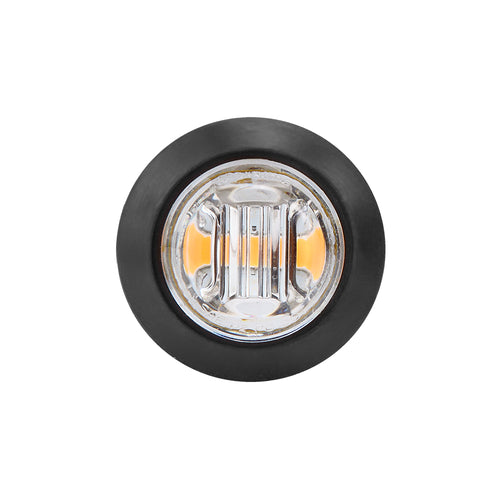 3/4" Round P2 Clearance Marker Amber Clear Lens