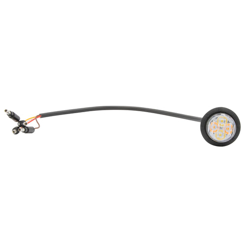 1-1/4" Round Amber/White Clear And Flashing Warning Maxxima