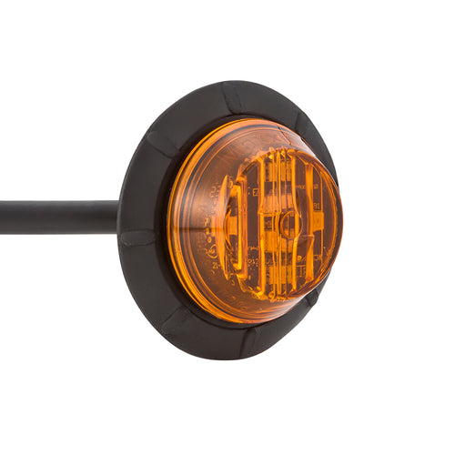 1.25" Round P2/P3/PC2 Clearance Marker Amber, 3/4" Mounting