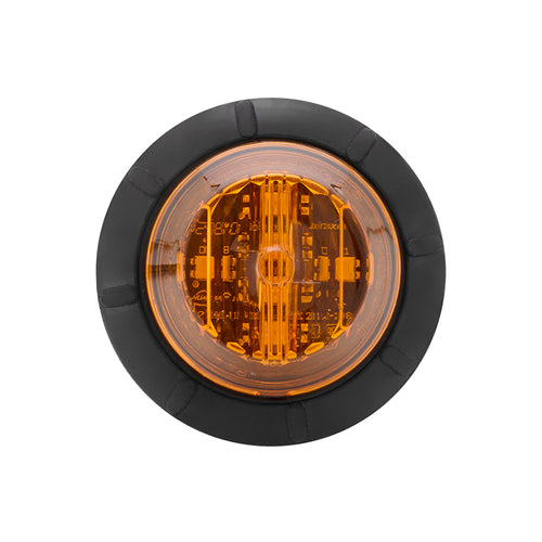 1.25" Round P2/P3/PC2 Clearance Marker Amber, 3/4" Mounting