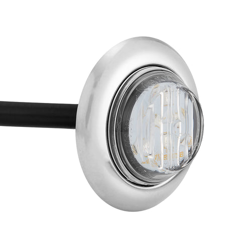Maxxima 1.25" Round P2P3 CM Amber with PURPLE Aux, 3/4" Grommet Mount