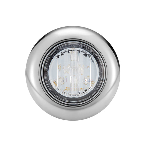 Maxxima 1.25" Round P2P3 CM Amber with WHITE Aux, 3/4" Grommet Mount