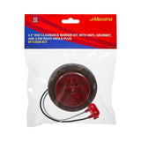 2.5" Round P2/P3 Clearance Marker Red Kit With Grommet & Pigtail Plug