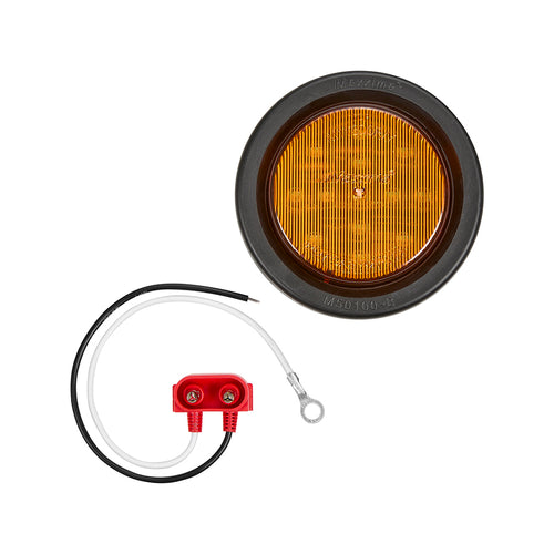 2.5" Round P2/P3 Clearance Marker Amber Kit With Grommet & Pigtail Plug