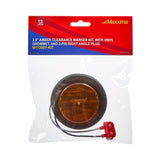 2.5" Round P2/P3 Clearance Marker Amber Kit with Grommet & Pigtail Plug