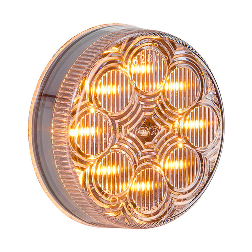 2 1/2" Round Amber Clear Lens Vantage Series Maxxima