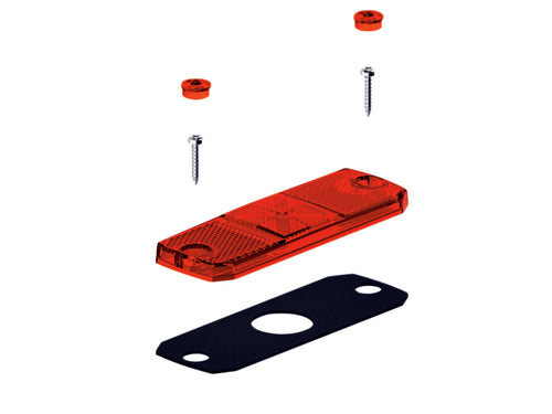 1 5/8" X 4.5" Clearance Marker Red Reflector