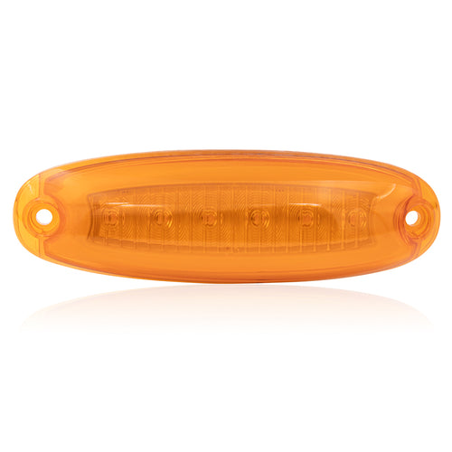 5 3/4" X 1 3/4" Oval Clearance Marker P2/P3/PC Amber Lens