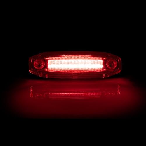 Clearance Marker Red Clear Lens and Ground Light