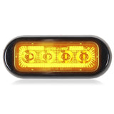 4 LED Rectangular Surface Mount Warning Amber Clear Lens