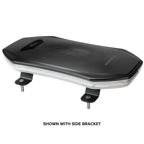 Maxxima Warning Minibar, Amber/White Dual Color, Clear Lens, Permanent Mount Light Bar
