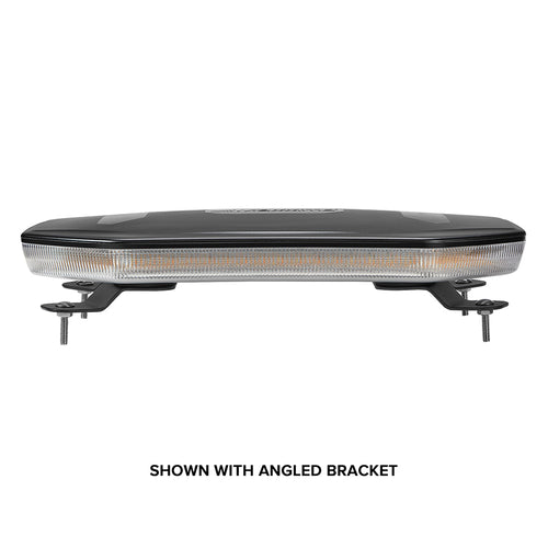 Maxxima Warning Minibar, Amber/White Dual Color, Clear Lens, Permanent Mount Light Bar