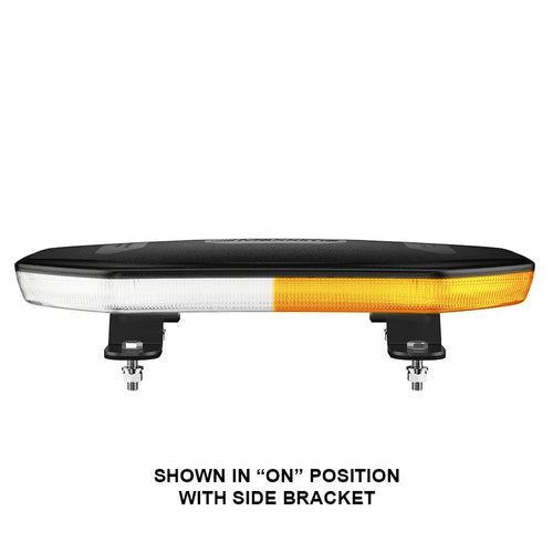 Warning Minibar, Amber/White Clear Lens, Permanent Mount